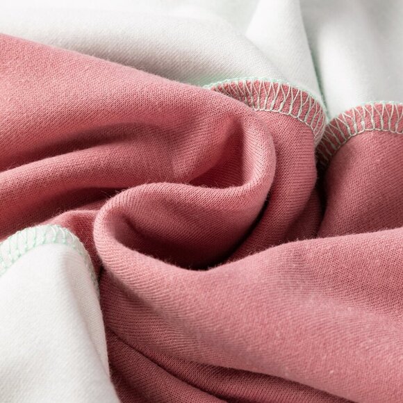 Colorblock Stitching Irregular Hem Long Sleeve Top Success - Picture 2 of 9